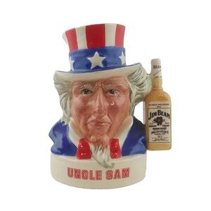 Royal Doulton Uncle Sam Liquor Decanter Character Jug with Jim Beam Handle